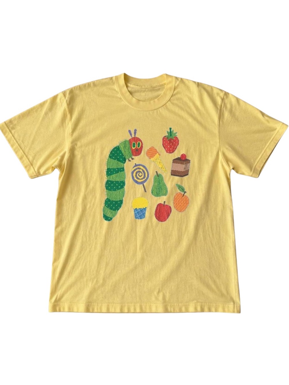 Gildan Daisy Short-Sleeve Tee with Caterpillar & Fruit Print